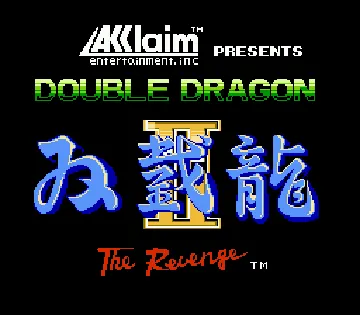 Double Dragon II - The Revenge (USA) (Rev 1) screen shot title